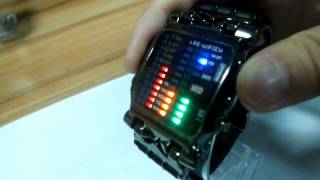 Unique fashion stainless steel flashing led watch