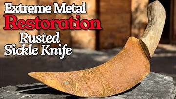 Restoring an OLD Rusted Sickle Knife Into a Razor Sharp Tool 🔥 | Extreme Metal Restoration