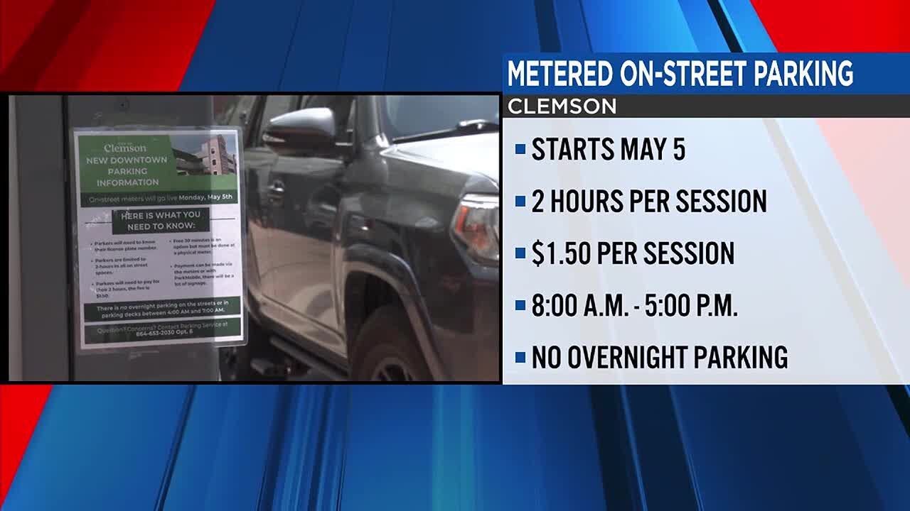City to enforce metered parking in downtown Clemson