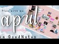 PWM April digital diary in GoodNotes
