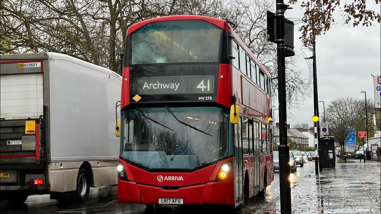 FRV. Route 41 Full Route Visual Journey. Tottenham Hale Bus Stn - Archway. HV188 AL G3 MK1