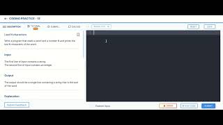 Last N character coding practice 1E