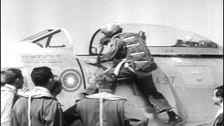 Captain James Jahara of Kansas, ranking American jet pilot, returns to his home b...HD Stock Footage