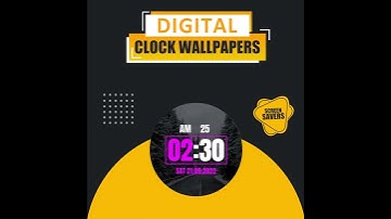 Digital Clock Wallpaper of Animals