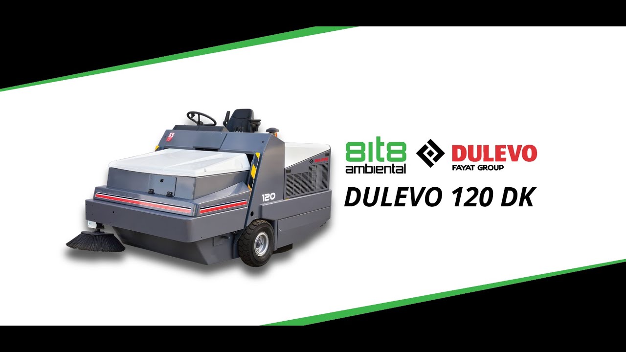 OITO AMBIENTAL | Dulevo 120 com Cabine: Varrição Industrial Pesada de Material Particulado