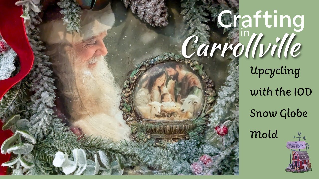 Давайте сделаем апсайклинг с помощью формы для снежного шара IOD, бумаги для декупажа и подставки...