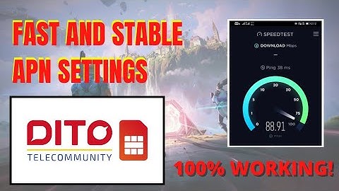 DITO Fast APN Settings! Solid mobile data connection!