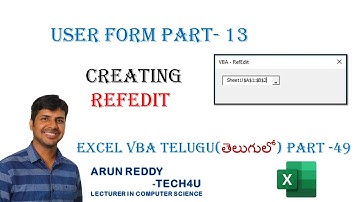 EXCEL VBA TELUGU PART - 49