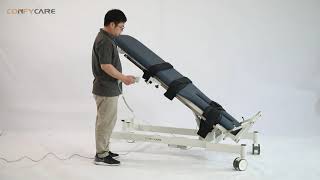 COINFYCARE EL12D Rehabilitation tilt table operation video