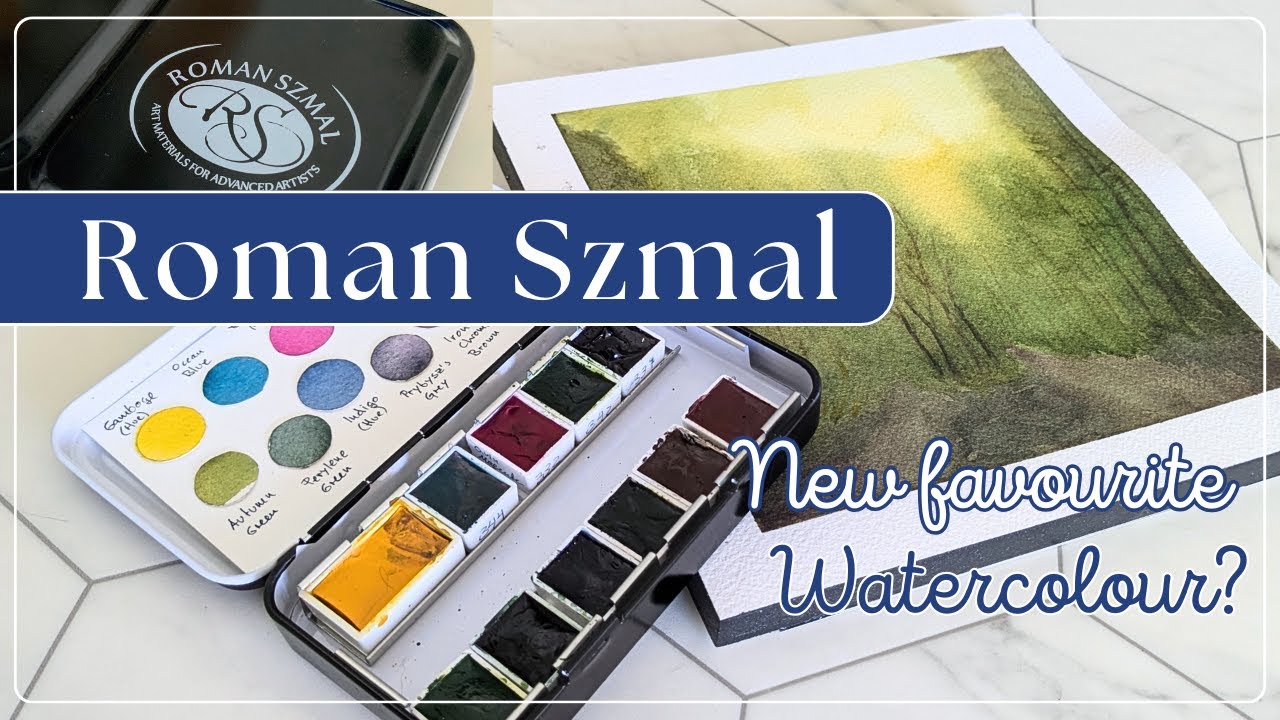 My new favourite watercolours by Roman Szmal 🎨🖌 Unboxing, Swatching and Painting 🖌🖼