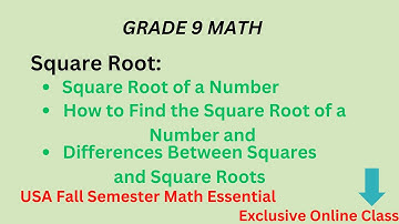 Square of a Number: Differences Between Squares and Square Roots