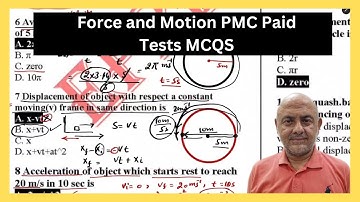 Force & Motion MCQs | Part 1 | PMC Paid Tests | A Must-Watch Series For MDCAT2025 #mdcat2025