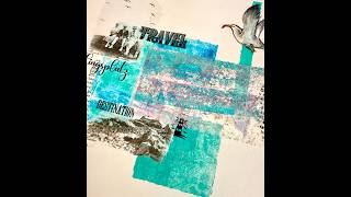 Clean up tissue paper  background collage - Sea Side