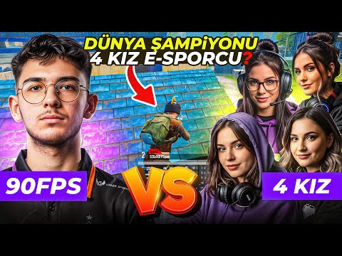 90FPS VS 4 KIZ ESPORCU 90FPS İN EN ÇOK ZORLANDIĞI KARŞILAŞMA PUBG MOBILE 
