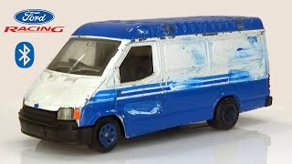 Ford Transit model odlewany 1986 renowacja. Przeróbka, sterowanie bluetooth.