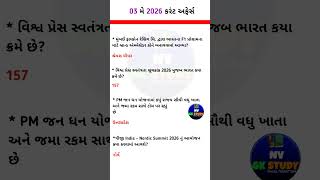 03 મે 2026 કરંટ અફેર્સ | Daily Current Affairs Gujarati | Today GK Quiz 2026