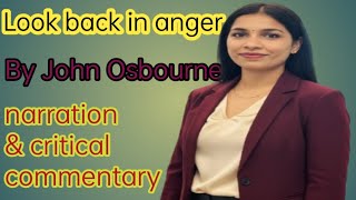 English literature Drama Look back in anger | narration