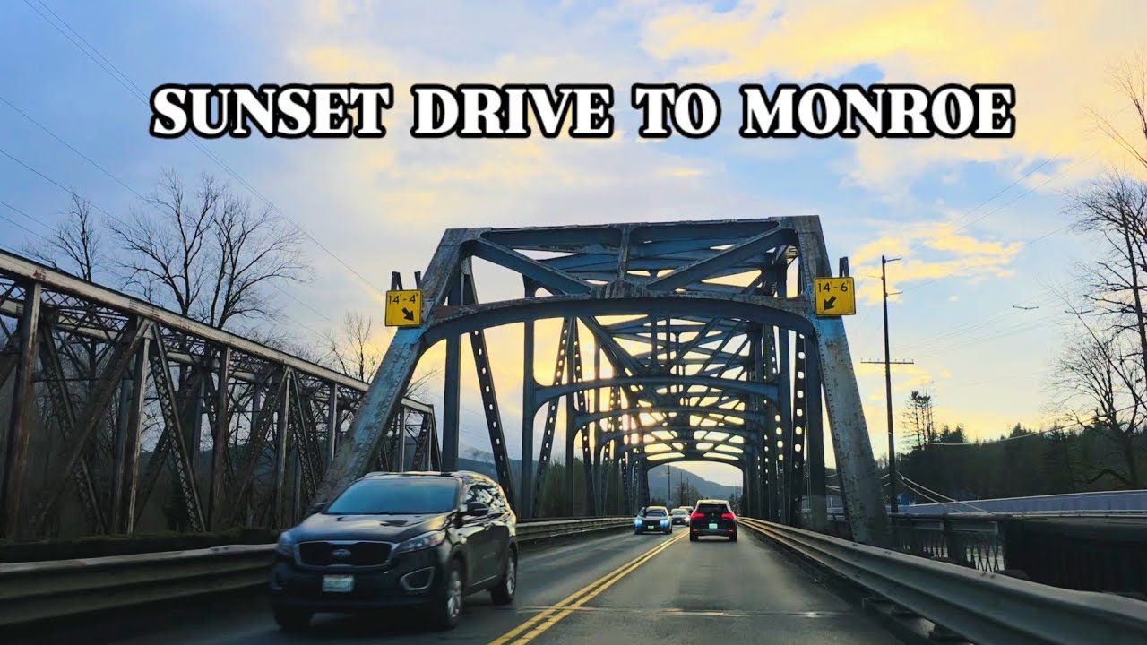 Sunset Drive from Gold Bar to Monroe, Washington | Peaceful Evening Views