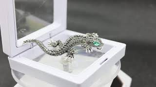 Rhinestone Lizard Brooch ~ Online Jewelry Mall.com