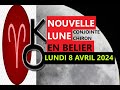 La nouvelle lune du 8 avril 2024 en blier conjointe  chiron  agir cest gurir