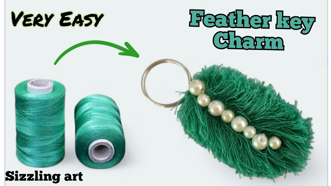How to make Keychain with Sewing Thread/Homemade Keychain/DIY Gift ...