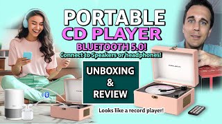 The Coolest Portable CD Player I've Ever Seen! It looks like a record player but plays CDs! WOW!