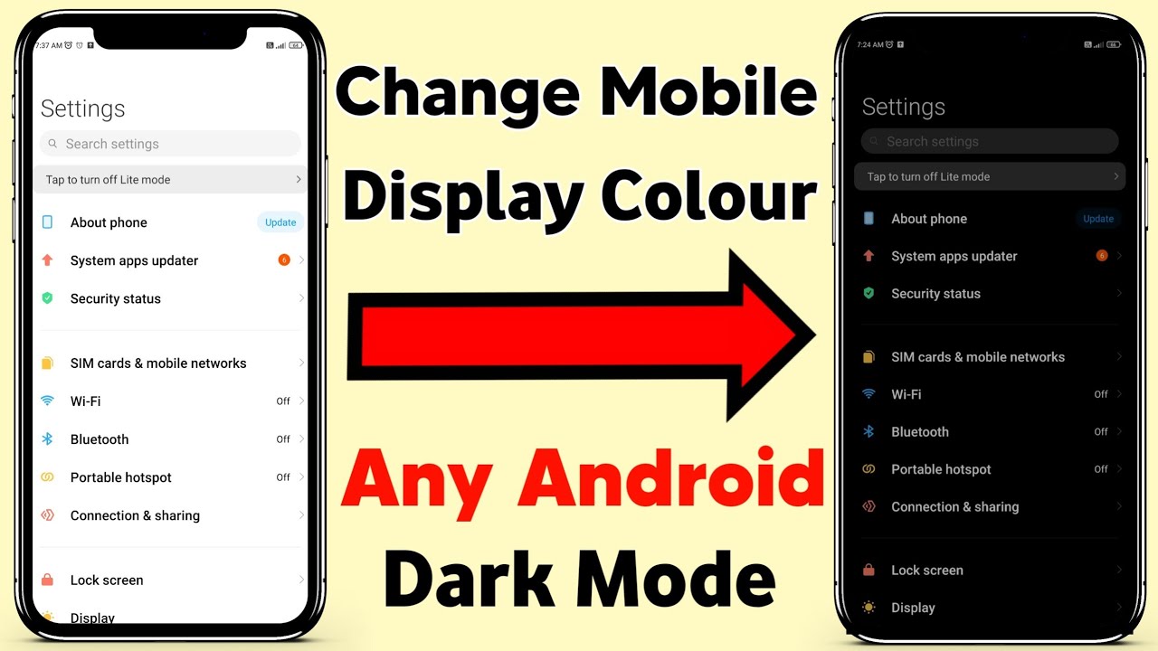 How to Enable Dark mode on Mobile | Pure Mobile Ko Dark Mode Me Kaise ...