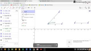 Copying Angles on Geogebra