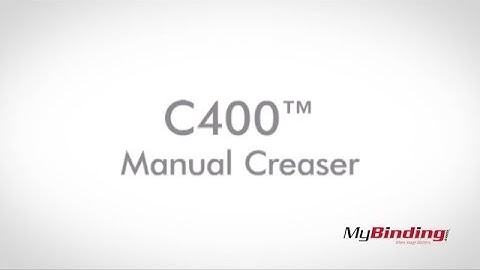 Fastbind C400 Manual Creaser Demo Video w/ Voiceover