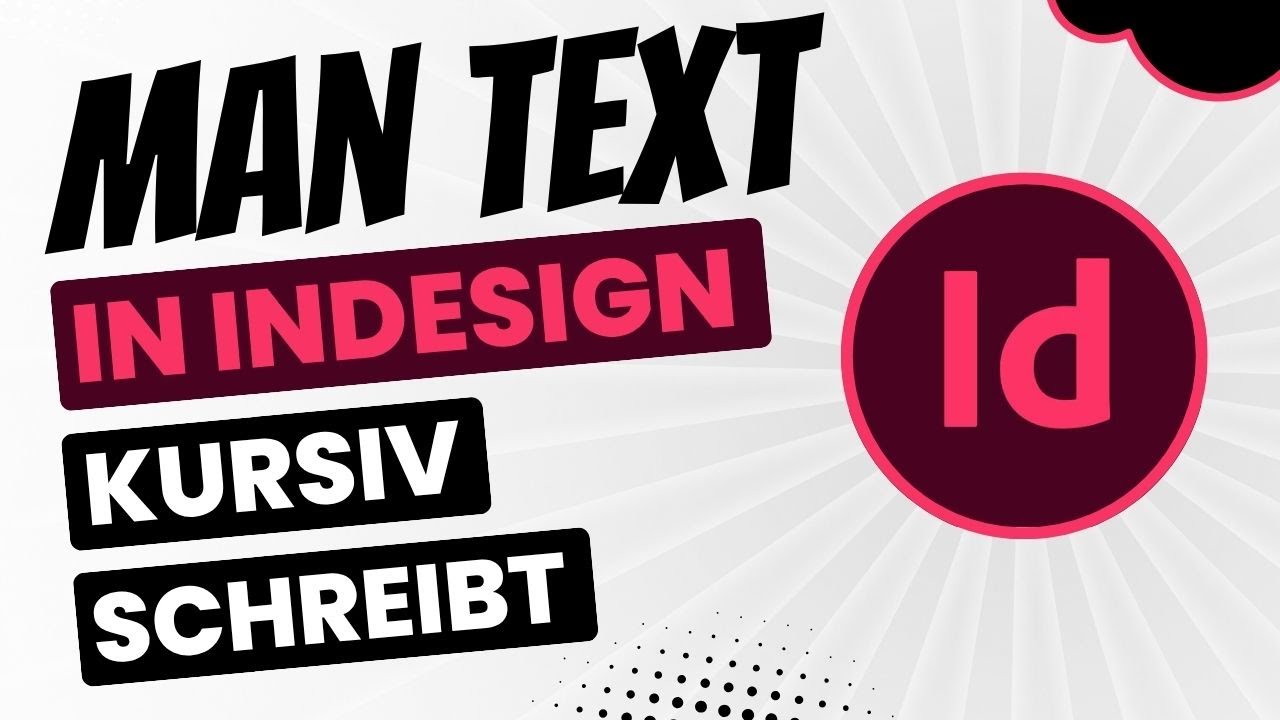 adobe indesign kursiv
