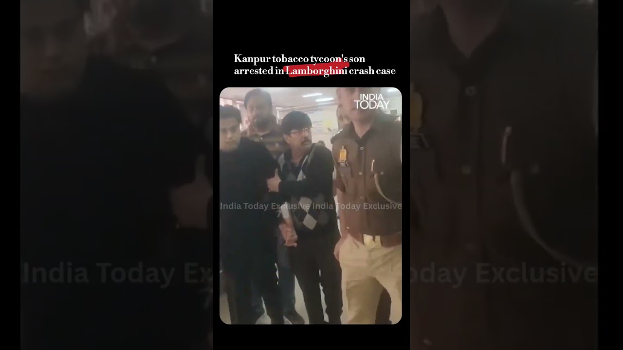 Viral Video: Kanpur tobacco tycoon’s son Shivam arrested in Lamborghini crash case