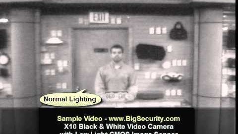 X10.com Black and White Video Camera with Low light CMOS Image Sensor Sample Video