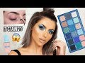 TESTING JEFFREE STAR BLUE BLOOD PALETTE + LIQUID FROST! TUTORIAL + FIRST IMPRESSIONS