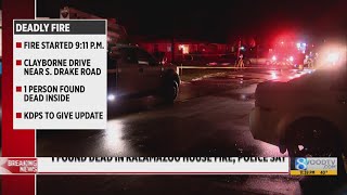 1 found dead in Kalamazoo house fire, police say