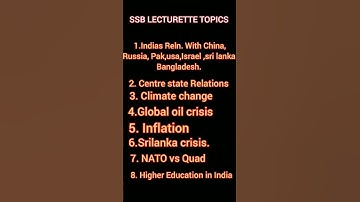 #nda #ssb || important lecturette topics must do before going to ssb||