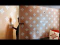 Wall Stencil Design By DIY Home Decor// दीवाल पर स्टैंसिल डिजाइन कैसे बनाएं//दीवाल की सुंदर डिजाइन