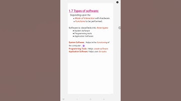 1.7 Types of software ch 1 class 11 computer science ncert