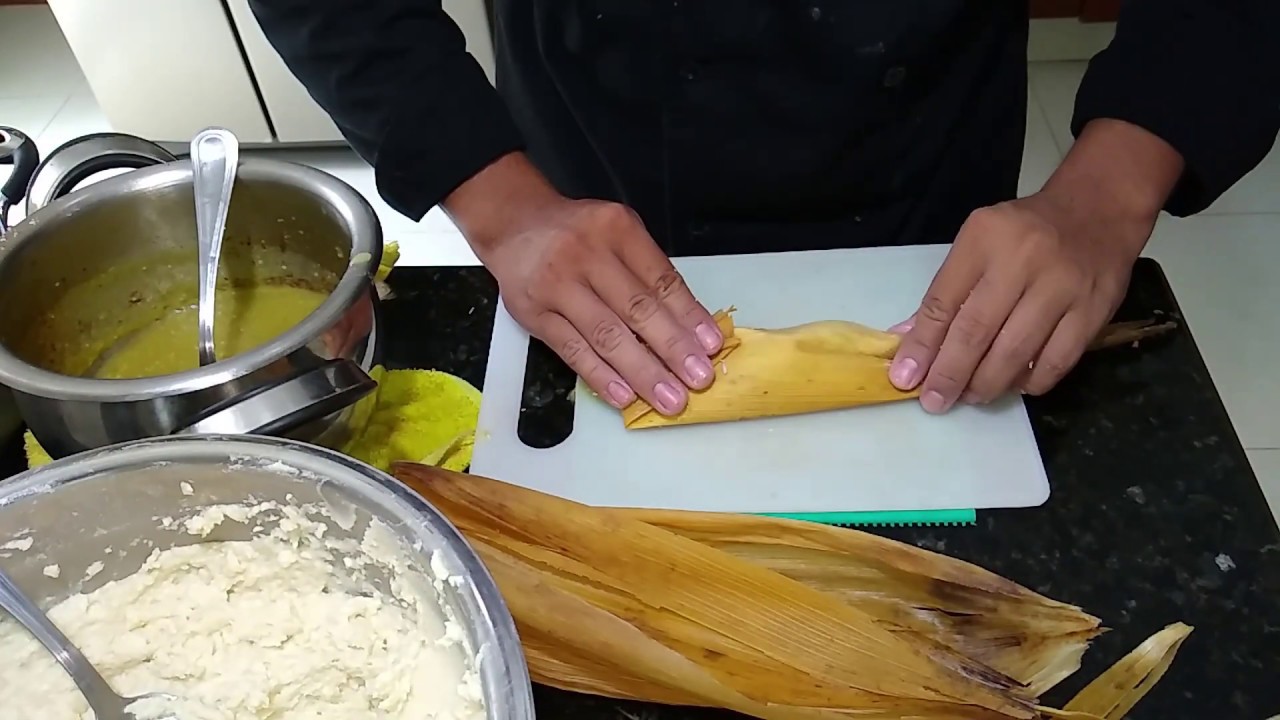 Cómo hacer Tamales estilo méxico de salsa verde / receta fácil. YouTube