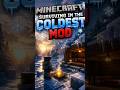 Surviving in the coldest mod🥶 PART 2 MINECRAFT #minecraft #gaming  #minecraft100days #shorts #viral