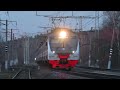 Электропоезд ЭД4М-0476 ЦППК станция Латышская 17.04.2021 | ED4M-0476 CPPK train Latyshskaya station