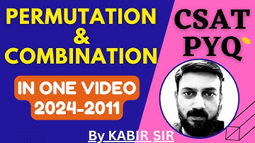 Permutation and Combination | CSAT PYQ Topic wise | Math for UPSC | Solved Paper