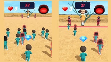 Squid game-Gameplay 🌈💞All Levels Gameplay Android, ios