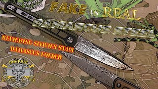 Fake vs Real Damascus Steel & Reviewing the Sitivien ST401 Damascus Folding Knife