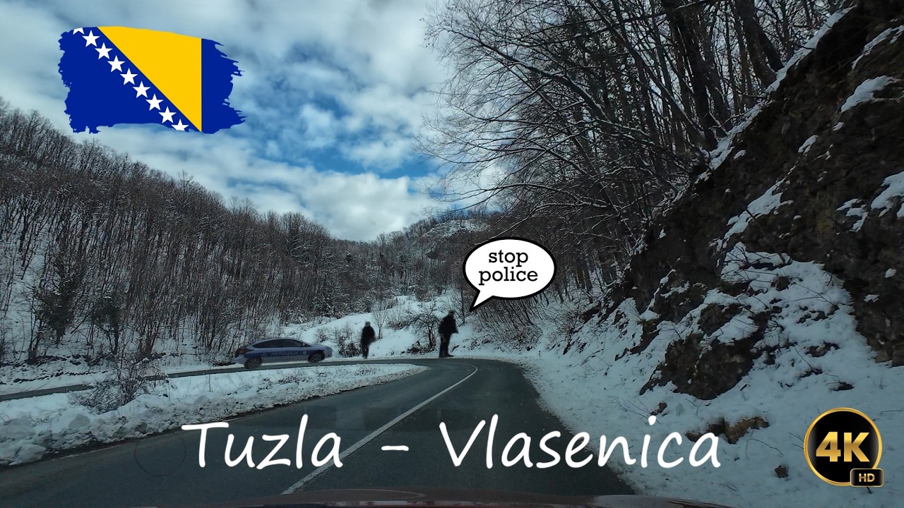 Bosnia and Herzegovina: Tuzla - Šekovići - Vlasenica (M4 - R455 - M19.2)  4K UHD