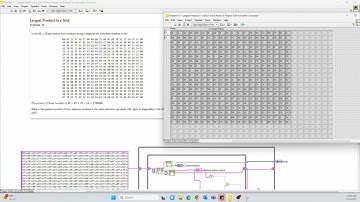Project Euler Solutions in LabVIEW - Problem 11: Largest Product in a Grid