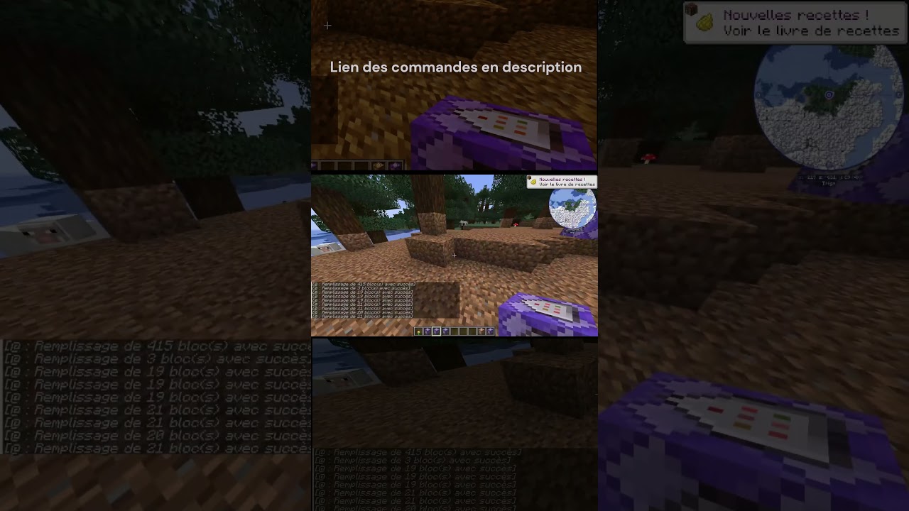 Supprimer des blocs avec un command block