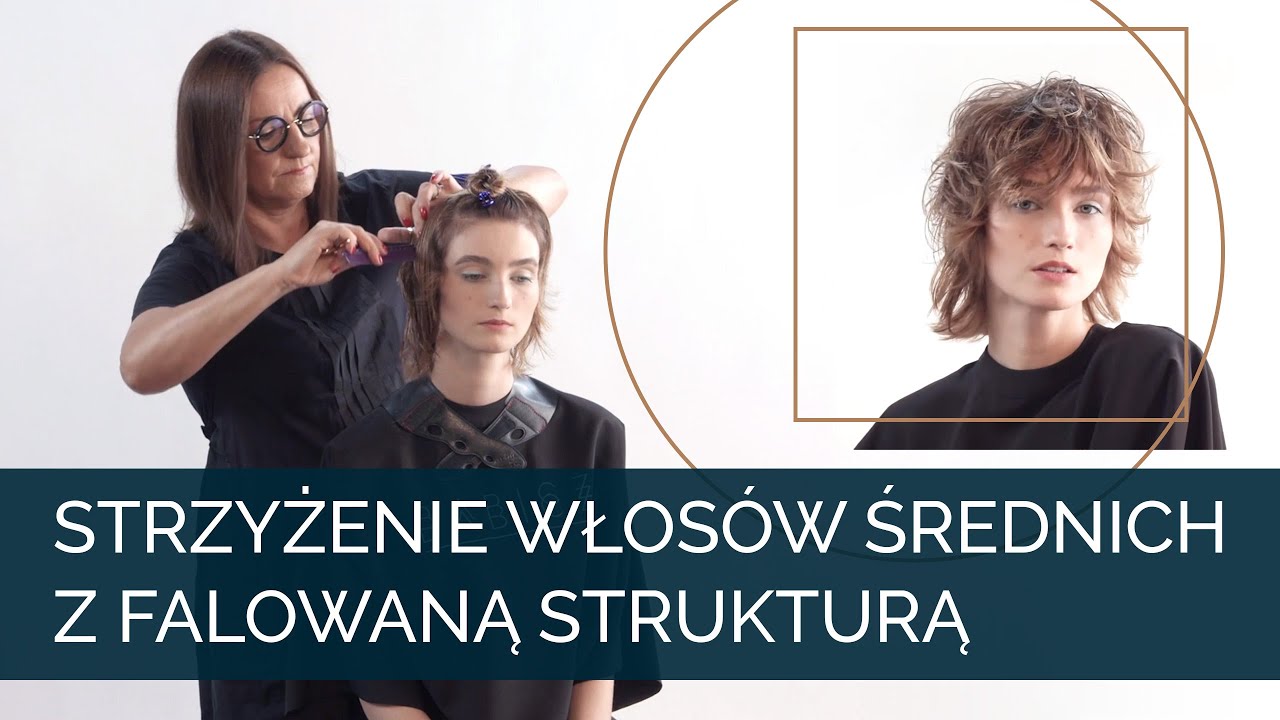 Strzyżenie Włosów Średnich z Falowaną Strukturą - Szkolenie Fryzjerskie Online | Akademia Babicz