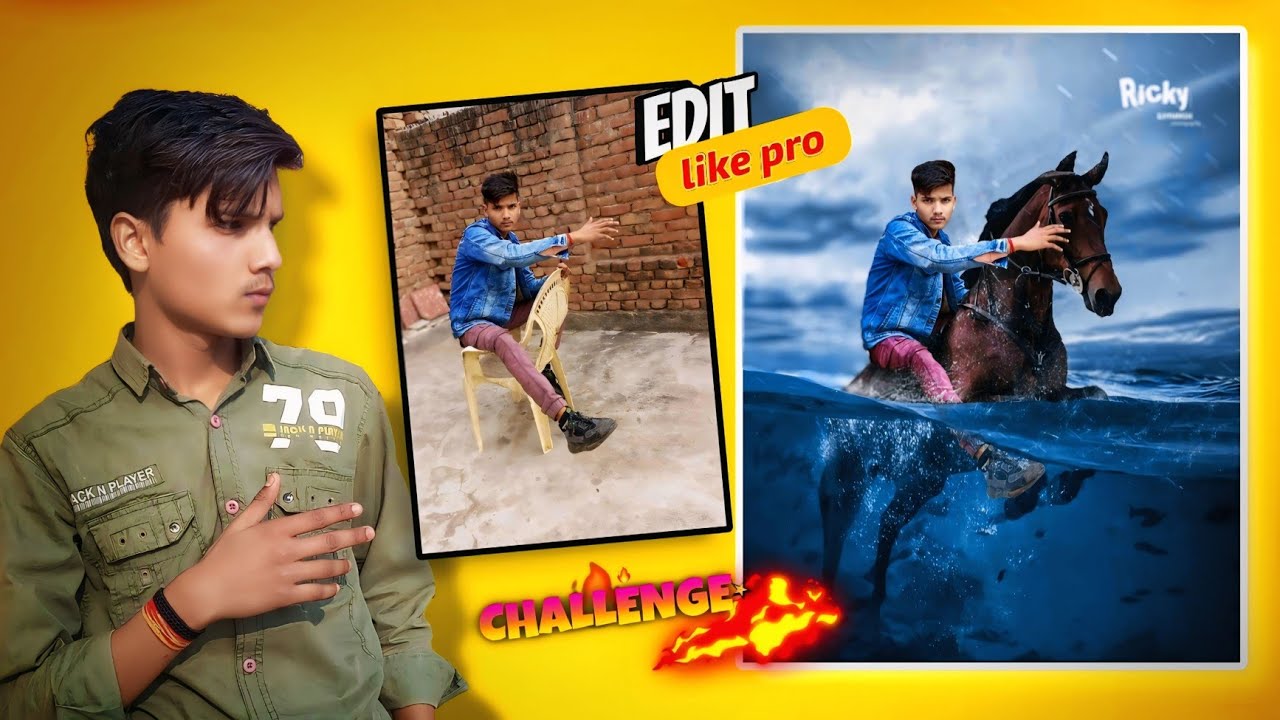 Horse ride in water Photo editing !! Snapseed !! Best photo editing tips 👌🎯 by Ricky Suryavanshi 