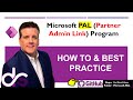 How to implement microsoft pal  partner admin link