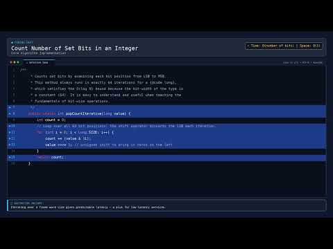 [Coding] Count Number of Set Bits in an Integer — Java DSA Prep